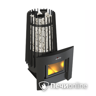 Дровяная банная печь GrillD Cometa Vega 180 window black в Анапе